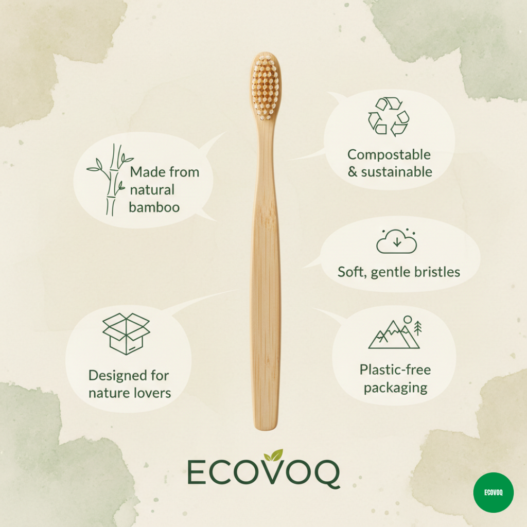 Eco Bamboo Toothbrush (Pack of 5)